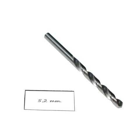 Wiertło spiralne walcowe 5,20 mm. DIN338. HSS. Do metalu, drewna i plastiku Wiertło spiralne walcowe 5,20 mm. DIN338. HSS. Do metalu, drewna i plastiku