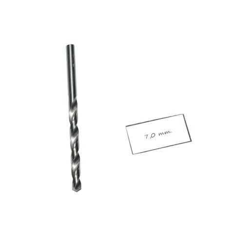 Wiertło spiralne walcowe 7,00 mm. DIN338. HSS. Do metalu, drewna i plastiku Wiertło spiralne walcowe 7,00 mm. DIN338. HSS. Do metalu, drewna i plastiku