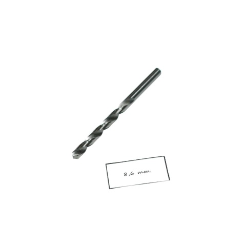 Wiertło spiralne walcowe 8,60 mm. DIN338. HSS. Do metalu, drewna i plastiku Wiertło spiralne walcowe 8,60 mm. DIN338. HSS. Do metalu, drewna i plastiku