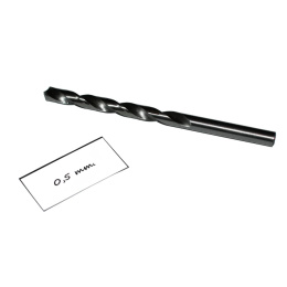 Wiertło spiralne precyzyjne 0,50 mm. DIN338. Mikrowiertło do metalu. HSS.