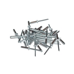 Nity zrywalne 3x12 Al/St z łbem płaskim. 50 szt. Zakres zacisku: 7-9 mm.