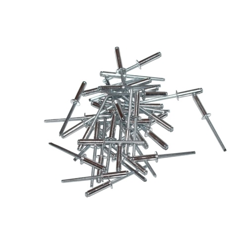 Nity zrywalne 3x14 Al/St z łbem płaskim. 50 szt. Zakres zacisku: 8,5-10,5 mm.