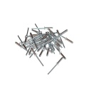 Nity zrywalne 3x14 Al/St z łbem płaskim. 50 szt. Zakres zacisku: 8,5-10,5 mm.