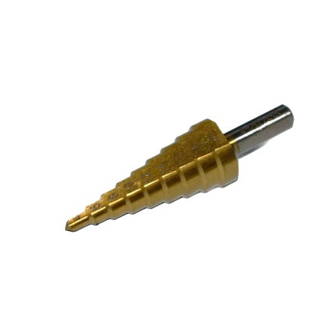 Wiertło spiralne stopniowe stożkowe choinkowe 4-20 mm HSS powlekane tytanem
