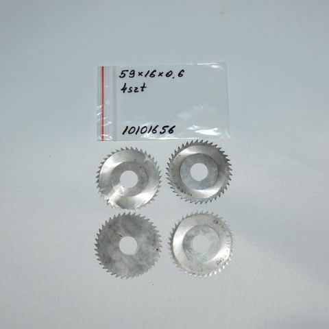 Frez tarczowy piłkowy 59x16x0,6 mm - 4 szt. HSS cięcie i frezowanie