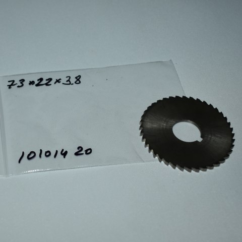 Frez tarczowy piłkowy 73x22x3,8 mm. HSS precyzyjne cięcie i frezowanie Frez tarczowy piłkowy 73x22x3,8 mm. HSS precyzyjne cięcie i frezowanie