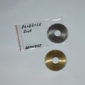 Frez tarczowy piłkowy 74x22x1,60 mm - 2 szt. HSS cięcie i frezowanie