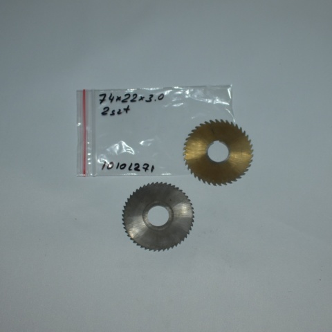 Frez tarczowy piłkowy 74x22x3,0 mm - 2 szt. HSS cięcie i frezowanie Frez tarczowy piłkowy 74x22x3,0 mm - 2 szt. HSS cięcie i frezowanie