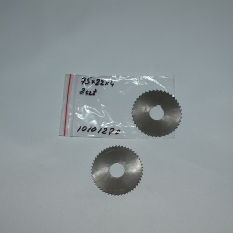Frez tarczowy piłkowy 75x22x4,0 mm - 2 szt. HSS cięcie i frezowanie Frez tarczowy piłkowy 75x22x4,0 mm - 2 szt. HSS cięcie i frezowanie