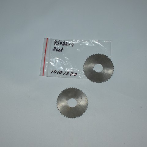 Frez tarczowy piłkowy 75x22x4,0 mm - 2 szt. HSS cięcie i frezowanie Frez tarczowy piłkowy 75x22x4,0 mm - 2 szt. HSS cięcie i frezowanie