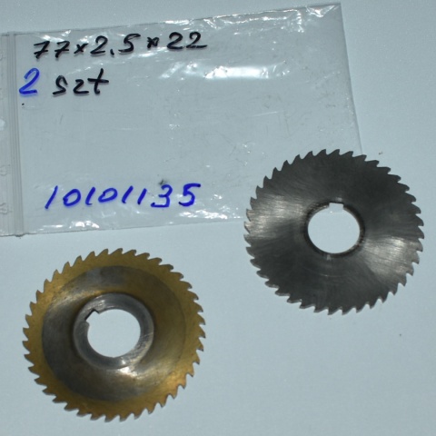 Frez tarczowy piłkowy 77x22x2,5 mm - 2 szt. HSS cięcie i frezowanie Frez tarczowy piłkowy 77x22x2,5 mm - 2 szt. HSS cięcie i frezowanie