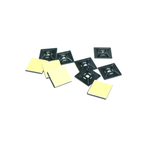 Element mocujący samoprzylepny do opasek kablowych 19x19 mm. UV BLACK Element mocujący samoprzylepny do opasek kablowych 19x19 mm. UV BLACK