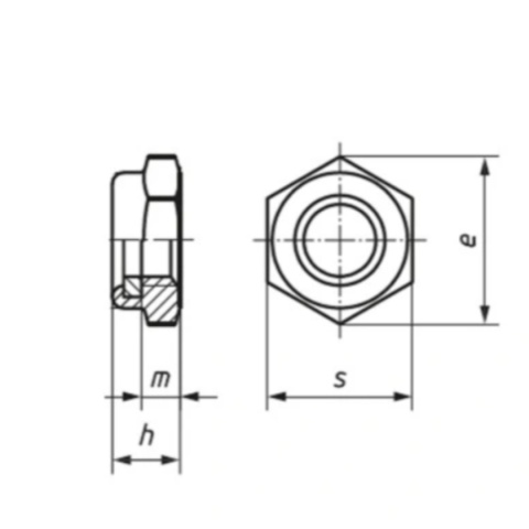 Nakrętka samokontrująca z wkładką samohamowna M5 nierdzewna A2 DIN985 20szt