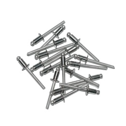 Nity zrywalne 3,2x8 A2 z łbem płaskim. 50 szt. Zakres zacisku: 3,5-5,5 mm.