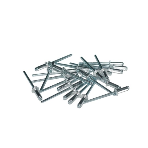 Nity zrywalne 3x8 Al/St z łbem płaskim. 50 szt. Zakres zacisku: 3,5-5 mm. Nity zrywalne 3x8 Al/St z łbem płaskim. 50 szt. Zakres zacisku: 3,5-5 mm.