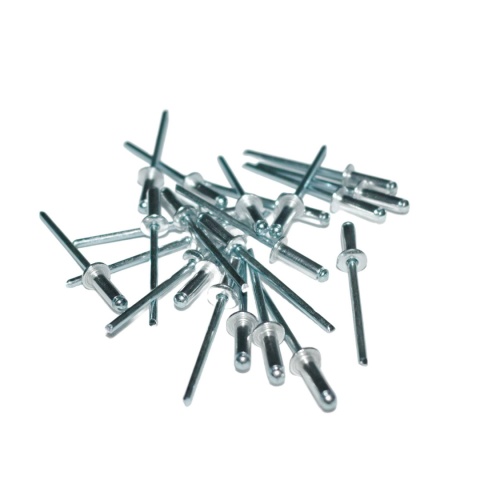 Nity zrywalne 4x10 Al/St z łbem płaskim. 50 szt. Zakres zacisku: 4-6,5 mm. Nity zrywalne 4x10 Al/St z łbem płaskim. 50 szt. Zakres zacisku: 4-6,5 mm.