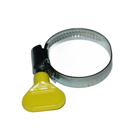 Opaska ślimakowa z motylkiem 8-12 mm. Zaciskowa obejma montażowa.