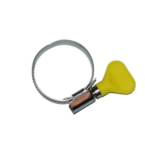 Opaska ślimakowa z motylkiem 8-12 mm. Zaciskowa obejma montażowa.