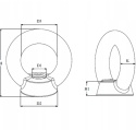 Nakrętka z uchem oczkowa M10 stal nierdzewna kwasoodporna A4. DIN582.
