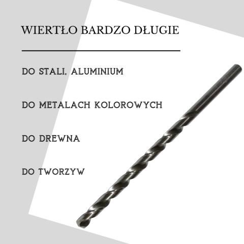 Wiertło bardzo długie 4,0x175 mm. DIN1869. Wiertła do metalu.