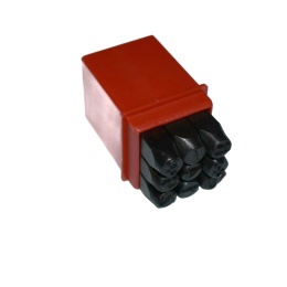 Numeratory znaczniki cyfry 4 mm. Zestaw 9 szt. Punktaki, wybijaki.