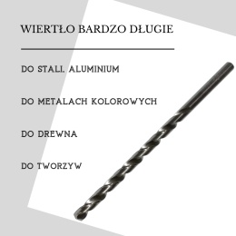 Wiertło bardzo długie 2,0x160 mm. DIN1869. HSS. Wiertła do metalu.