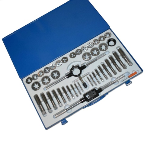 Zestaw narzynek i gwintowników M6-M24 HSS w walizce metalowej - 45 szt.