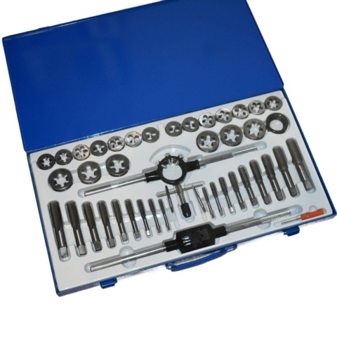 Zestaw narzynek i gwintowników M6-M24 HSS w walizce metalowej - 45 szt.