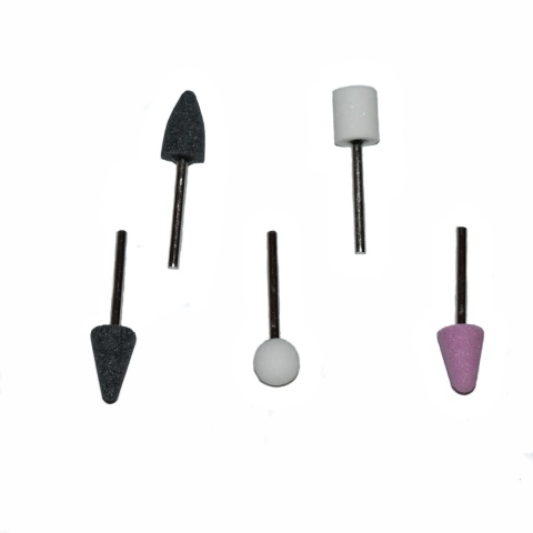 Zestaw ściernic 5 szt - kamienie szlifierskie trzpień 3 mm do wiertarki