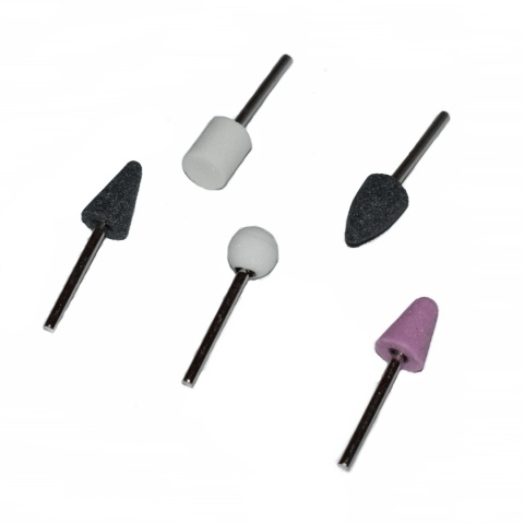 Zestaw ściernic 5 szt - kamienie szlifierskie trzpień 3 mm do wiertarki