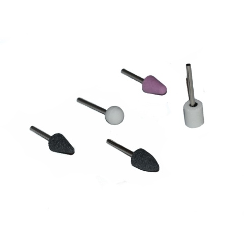 Zestaw ściernic 5 szt - kamienie szlifierskie trzpień 3 mm do wiertarki